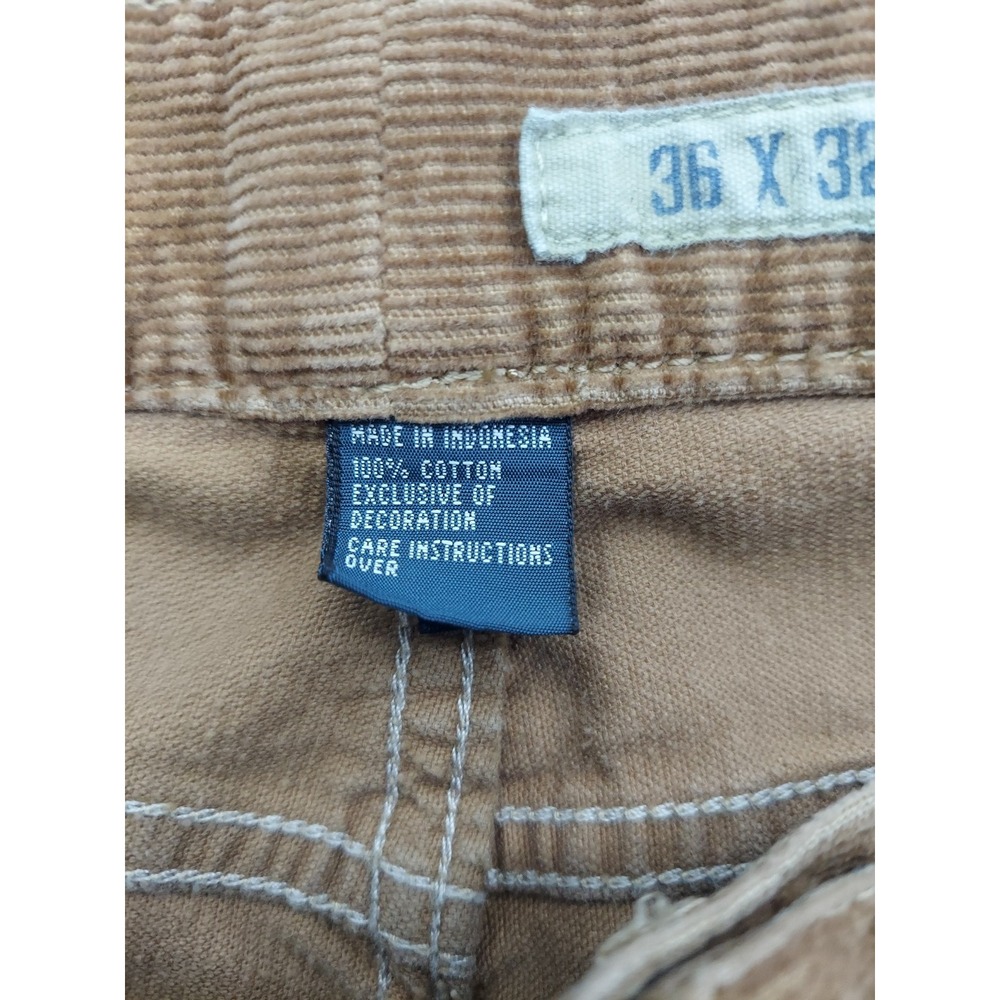 Vtg Polo Ralph Lauren Corduroy Pants Mens 34x28 Brown‎ Chino Tag size 36x32 - Picture 12 of 14